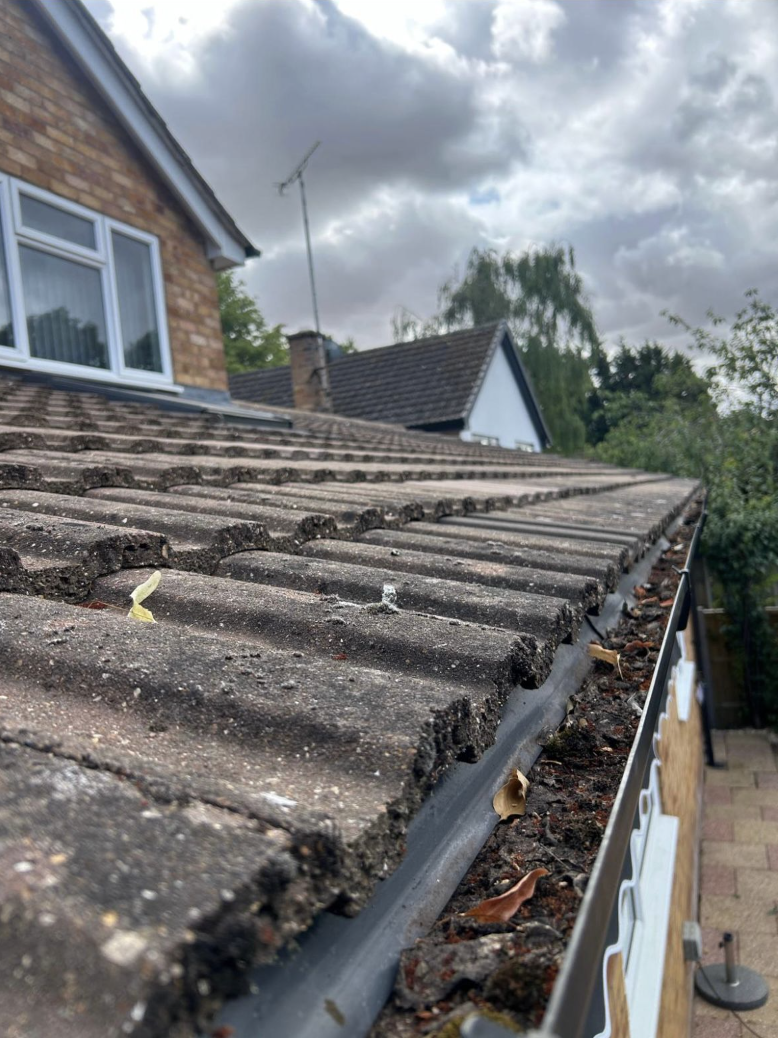Gutter clear — before